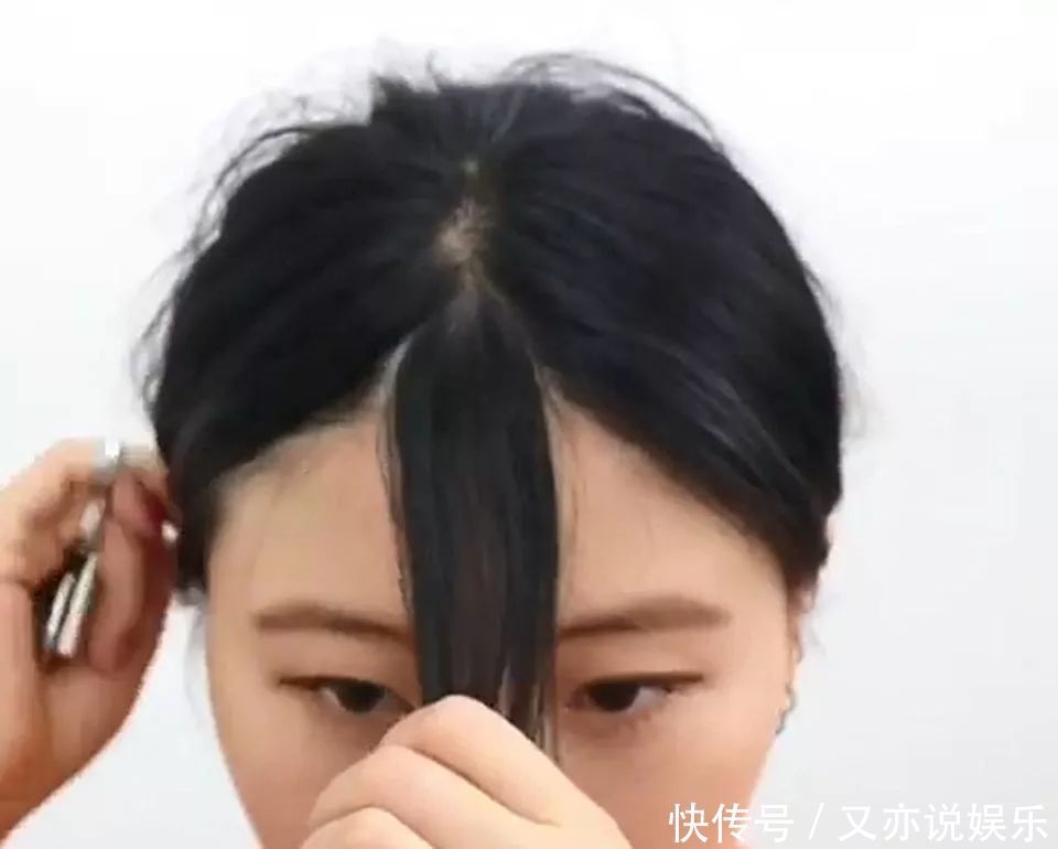 只需学会‘三段式剪法’既可在家剪出好看的刘海发型