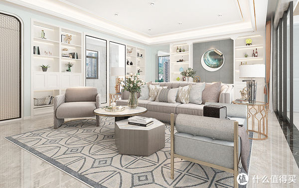 玄关|175㎡新家装成“轻奢美式”，整体敞亮大气又温馨，这才是理想居所