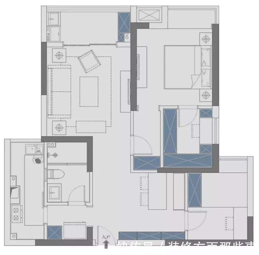 二居室|89平摒弃了传统洛的繁复、冗杂部分,更加注重轻盈、舒适、时尚