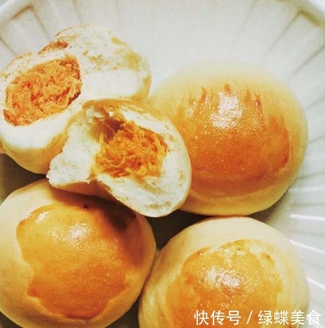 小餐包|肉松小餐包跟我这样做,多吃不怕胖,低油低脂更健康