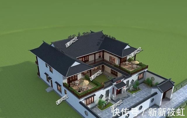 中式|农村建房别再建老土的欧式了,要建就建中国最牛的房子四合院