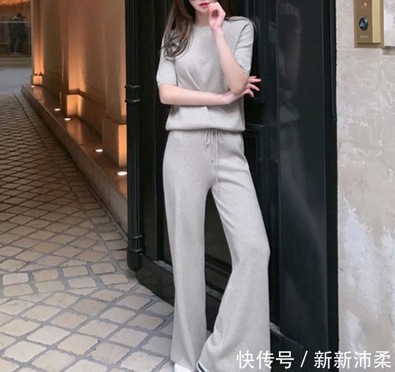 套装 若你身高不够, 就穿这样的阔腿裤套装, 显高显嫩有气质
