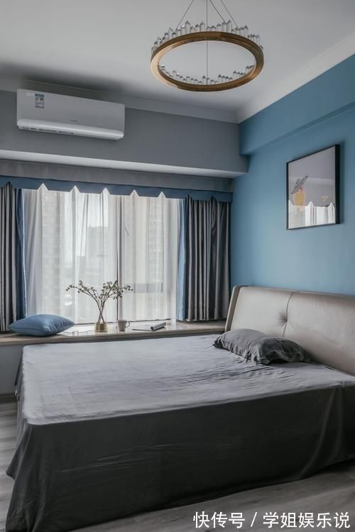 灰蓝|108平现代轻奢美宅,色彩使用大胆跳脱,构建属于自己的精致家