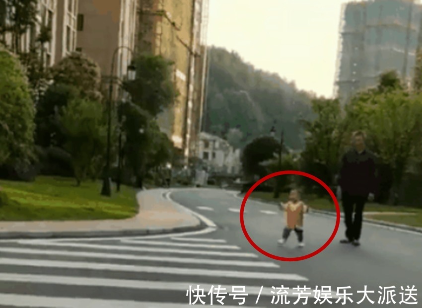 爷孙俩|孙子绊倒了,爷爷并没有立刻抱起,而是这样的一个举动引网友称赞