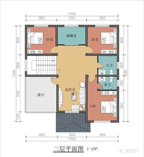 简欧别墅|农村自建二层简欧别墅，面宽11.4米，5室1厅，美观大气，真不错