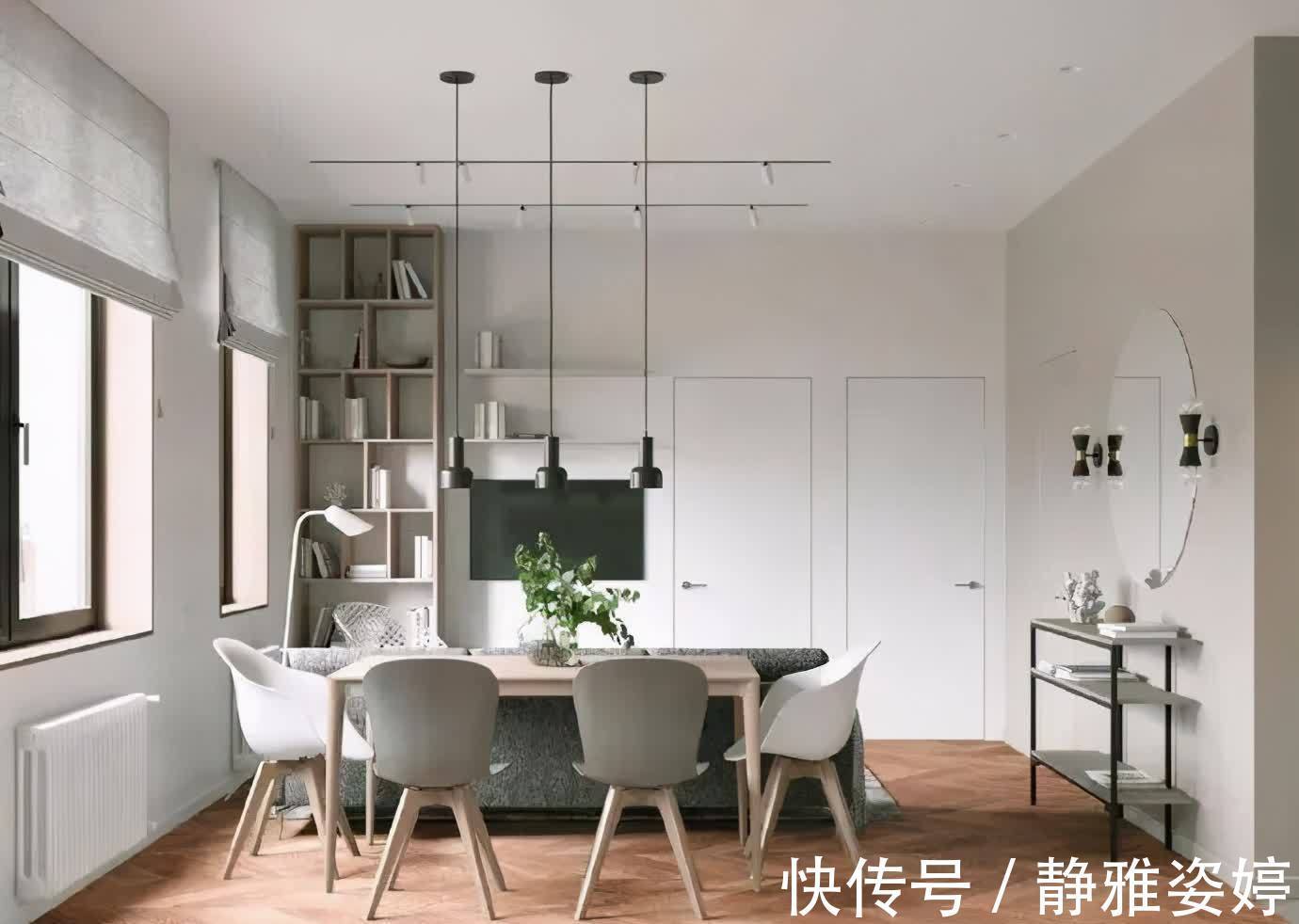 邻居|参观邻居的小两居，一进门就被玄关迷住了，薄荷绿点缀空间真清爽