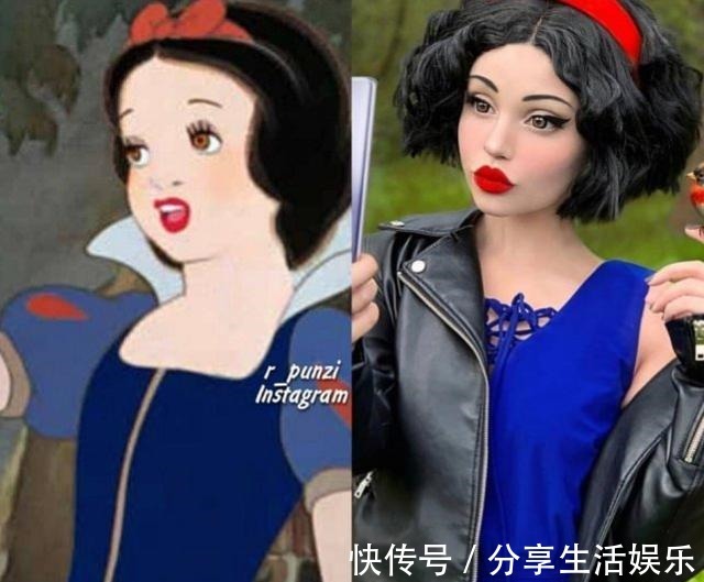 迪士尼公主|coser一人扮多位公主,贝儿简直就是本尊,白雪的红唇抢镜!