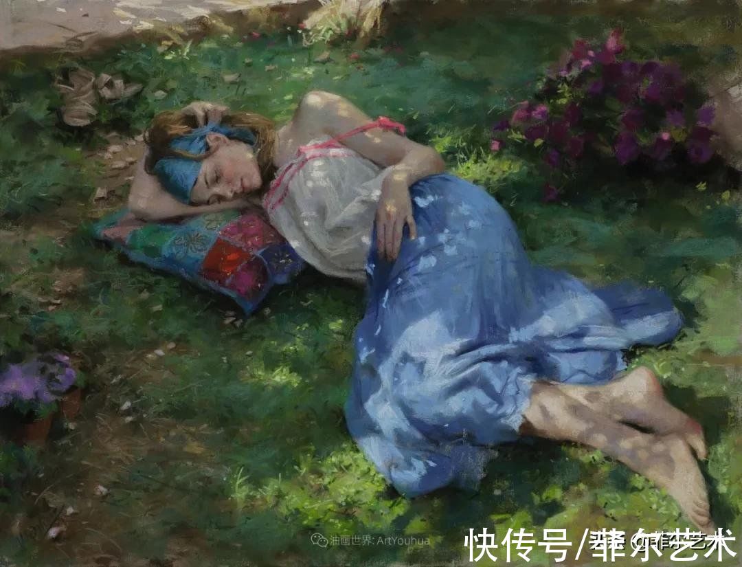 s婀娜多姿，美丽动人~西班牙画家维森特·罗梅罗·雷东多油画欣赏