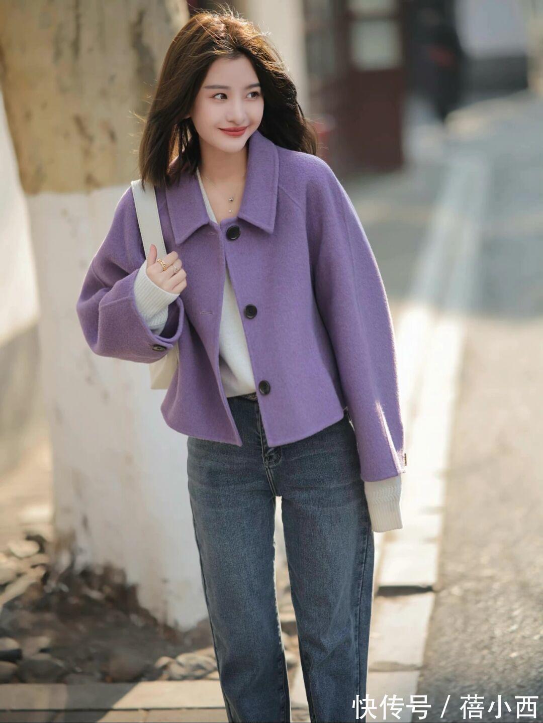 大衣 “短大衣”是时髦女生的冬日必备,配半身裙、裤子优雅时髦又高级