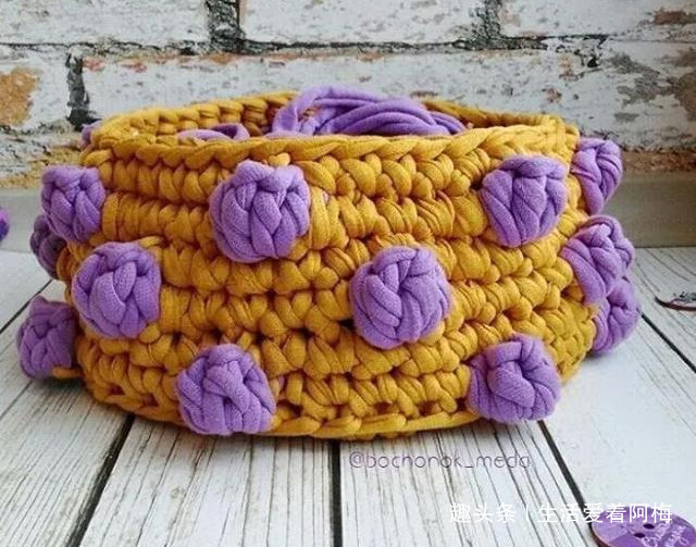 布条这样钩织，快速变收纳筐，放家里不好用吗DIY编织附教程