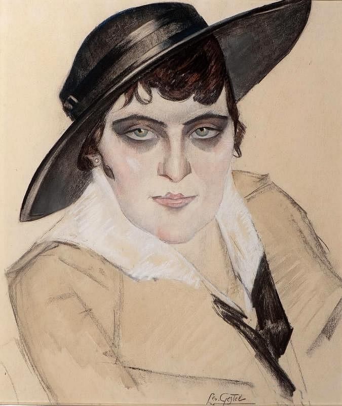 女人头像|荷兰现代主义的著名艺术家莱奥·格斯特尔——人物艺术作品