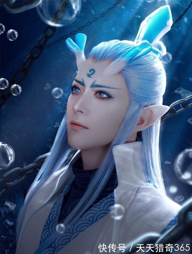 敖丙|哪吒之魔童降世小白cos的敖丙,真的超级还原,仙气十足