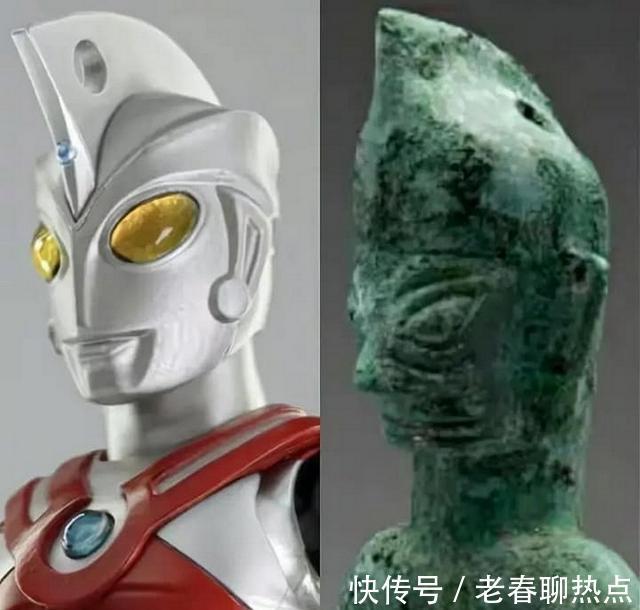 出土|三星堆出土了奥特曼青铜人像成奥特曼始祖,三星堆成光之国