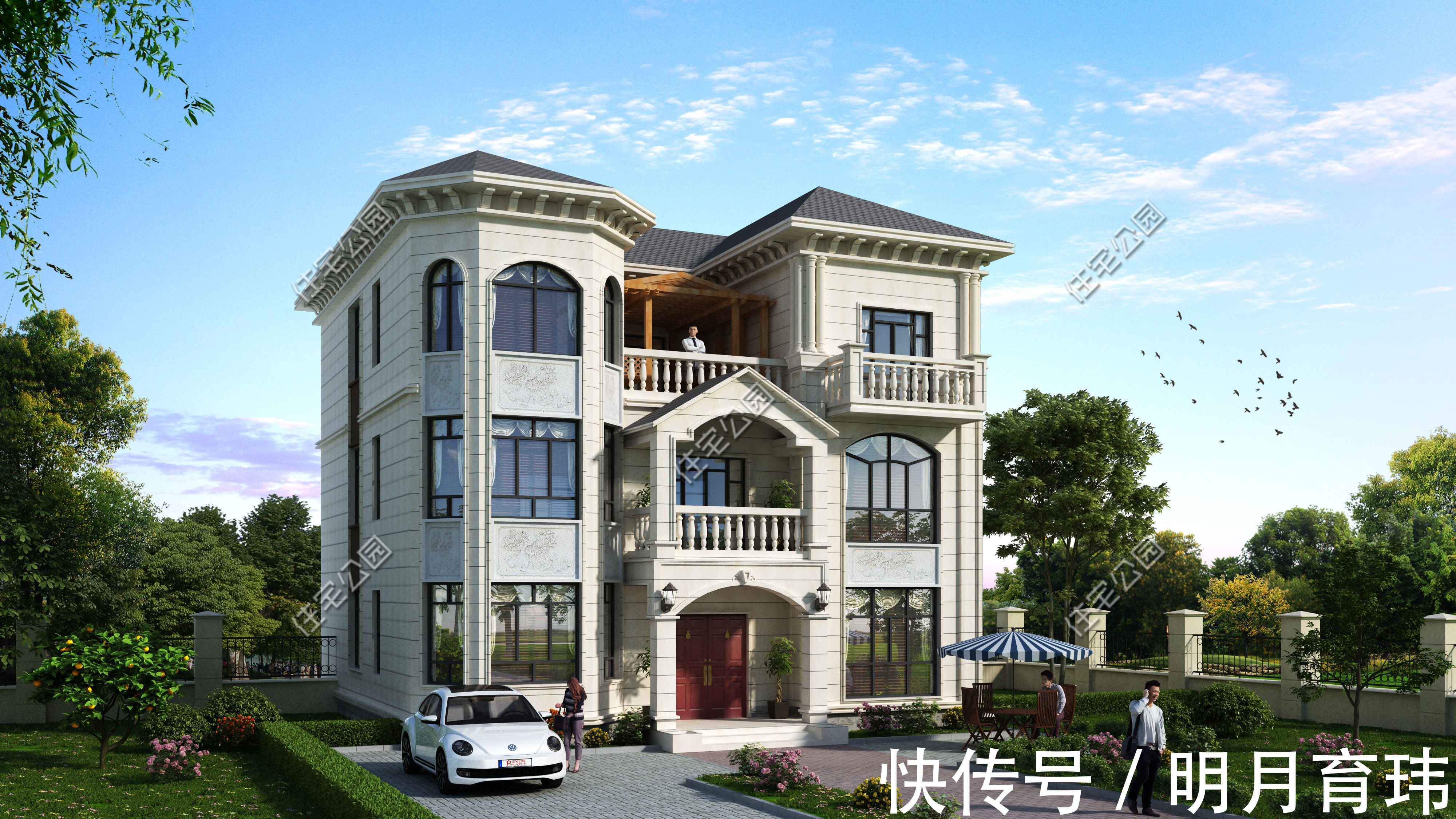 小院|这8套别墅图纸火了，第2套中式小院造价仅30万，第6套点赞50万