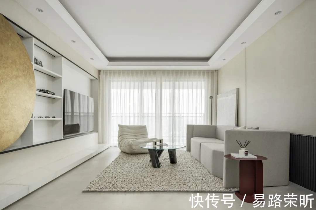 干湿分区|118㎡现代简约风三居，月球元素的运用、太空舱书房的设计，有趣