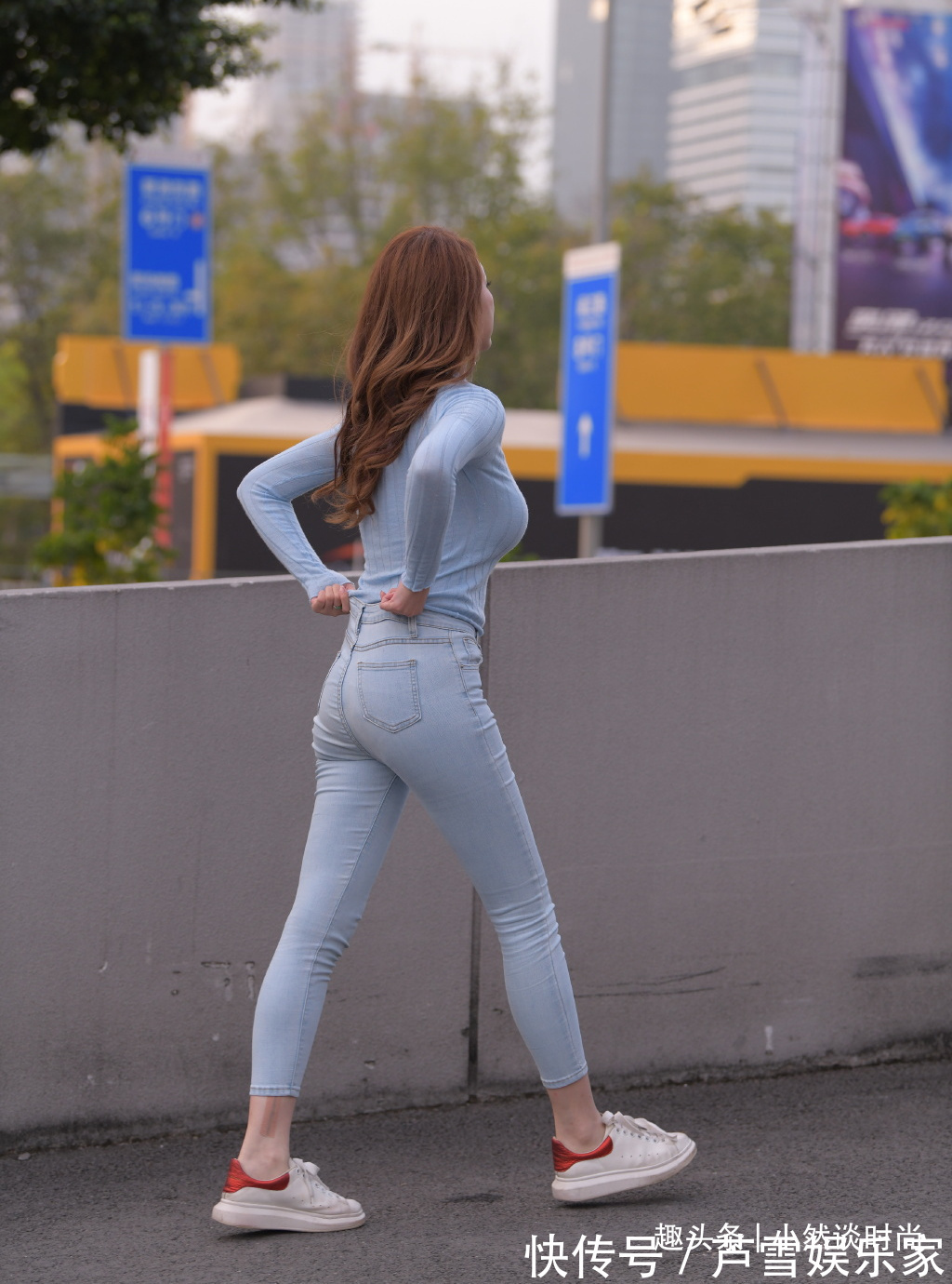 浅蓝色 微胖女孩的日常穿搭,如果您要娶媳妇,一定要娶这样的类型