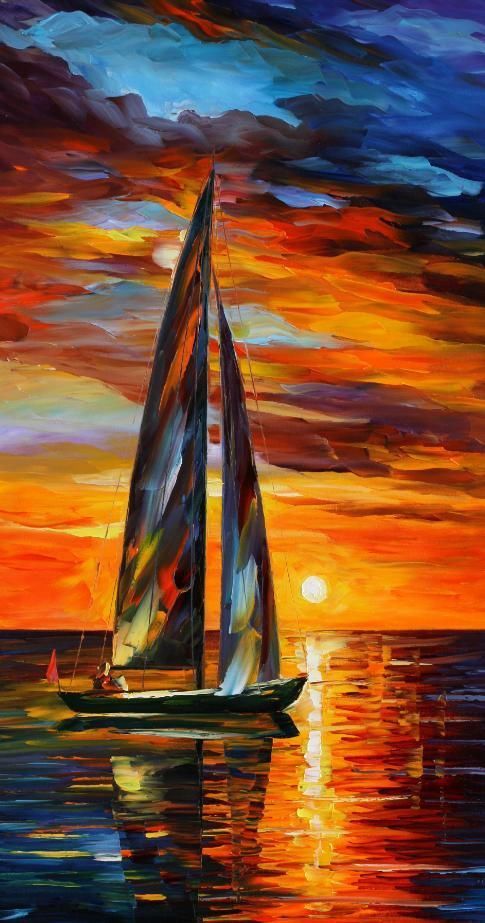 leonidafremov&现代印象以色列画家leonid afremov调色刀创作的缤纷炫丽油画