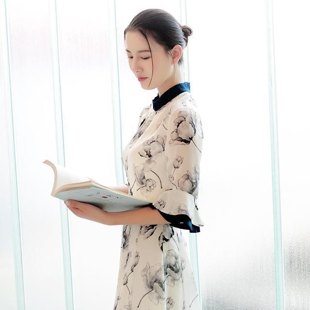 旗袍裙|改良旗袍连衣裙能展现你凹凸有致的身材,承传中华传统文化