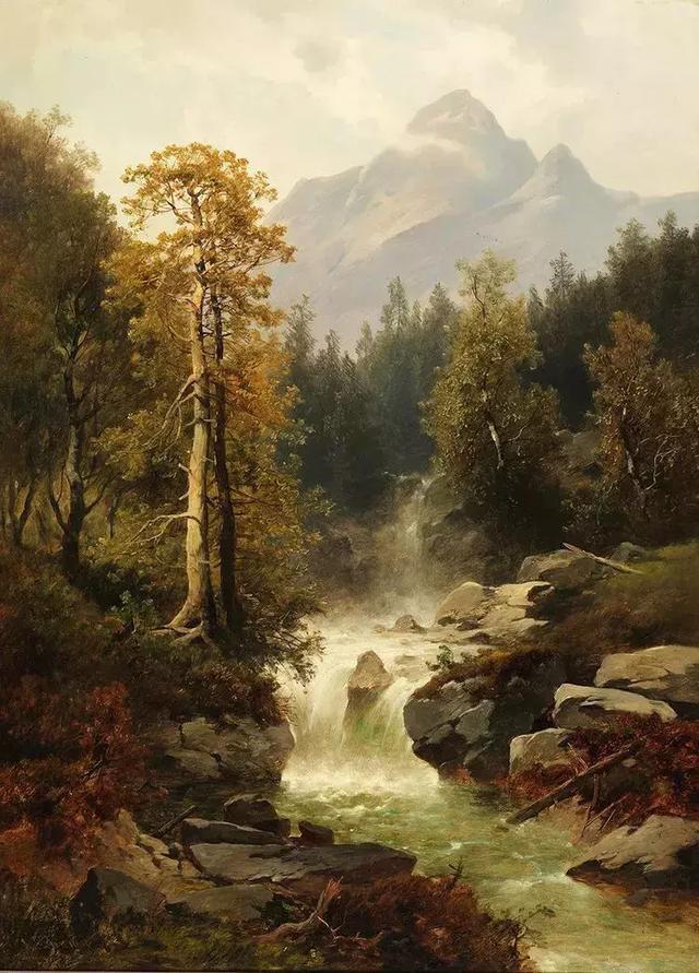 艺术家#奥地利艺术家的超美风景油画,领略大自然的宁静之美