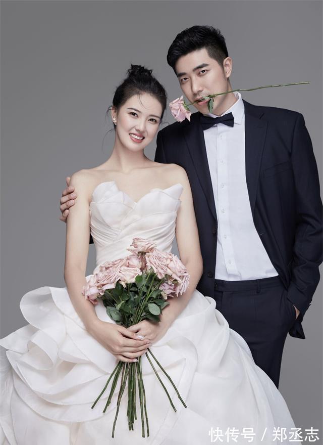 高跟鞋|1米95张常宁太逗!和2米1老公拍结婚照,工作人员爬梯子才能化妆