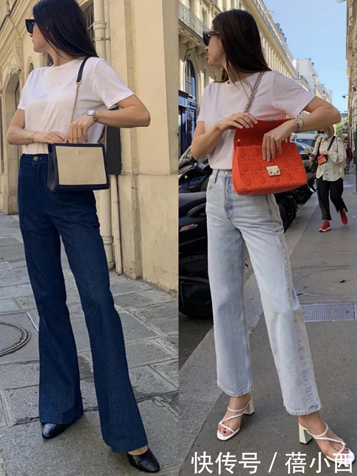 牛仔裤|法式穿搭少不了牛仔裤搭配,推荐一组时髦精街拍造型,潮人都在穿