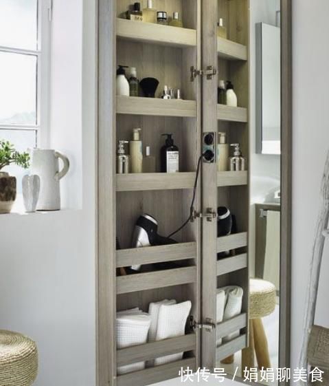 用品|现装修都流行做这种夹缝柜,我家卫生间做了,好看收纳量也变多了