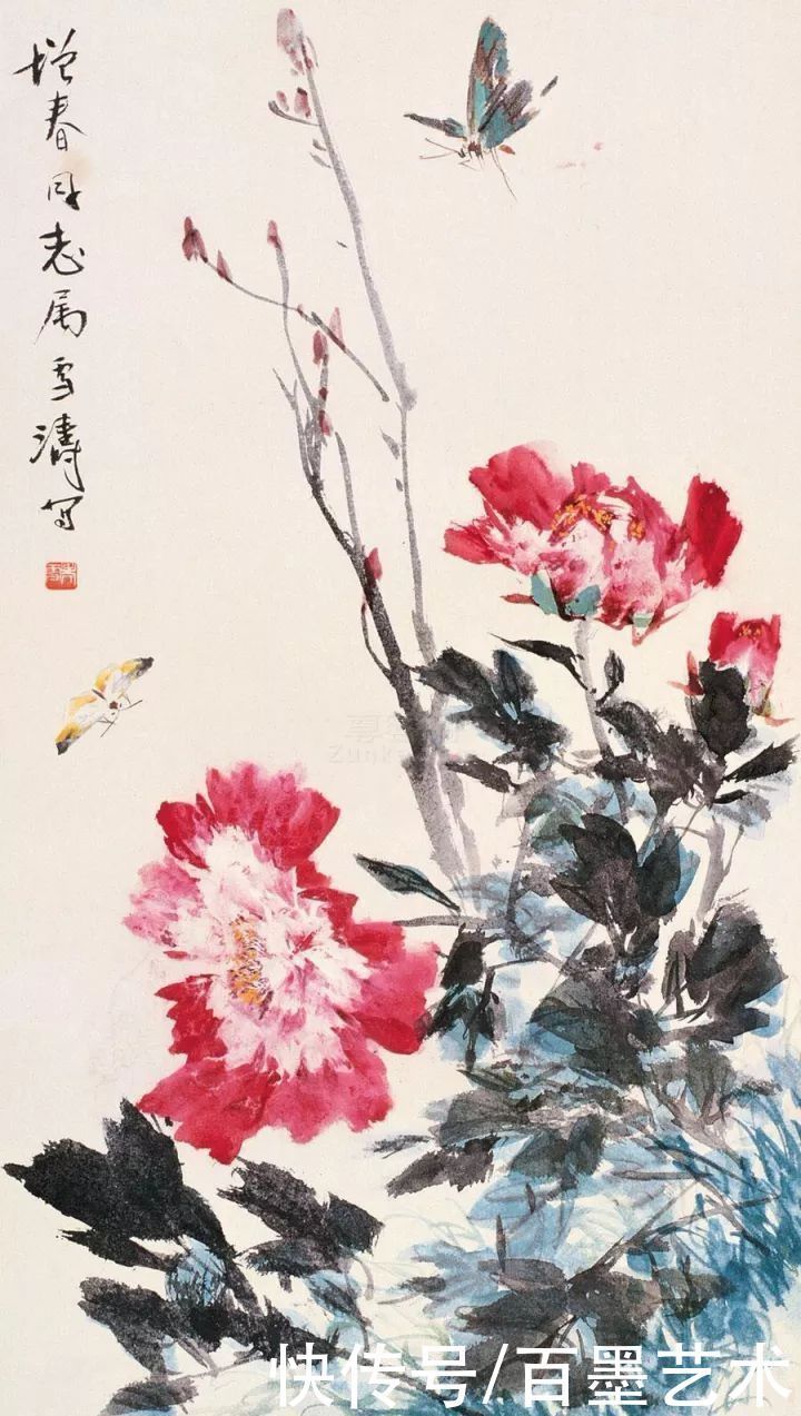 小写意|唯有牡丹真国色!小写意牡丹画150幅,美醉了