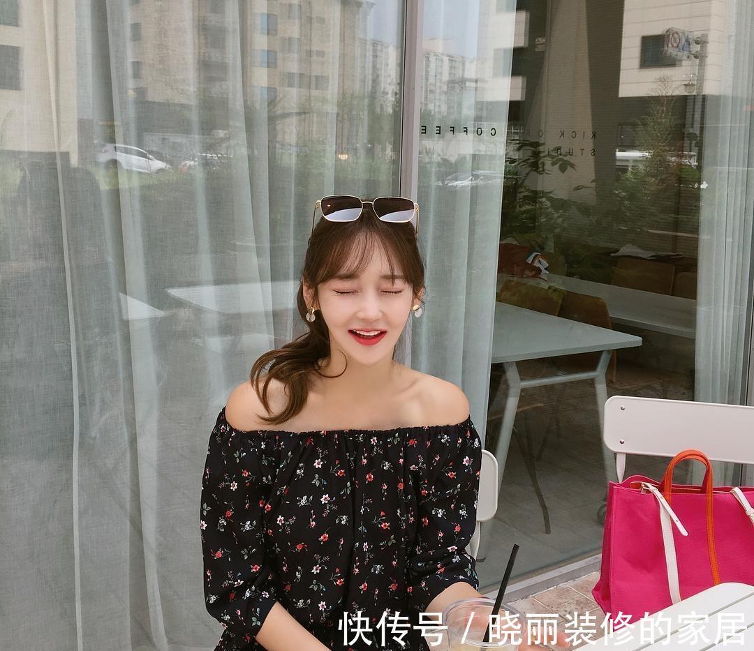 小可爱们|肩膀好看的女生多穿一字肩连衣裙，精致时髦显高级，秒变撩人女神