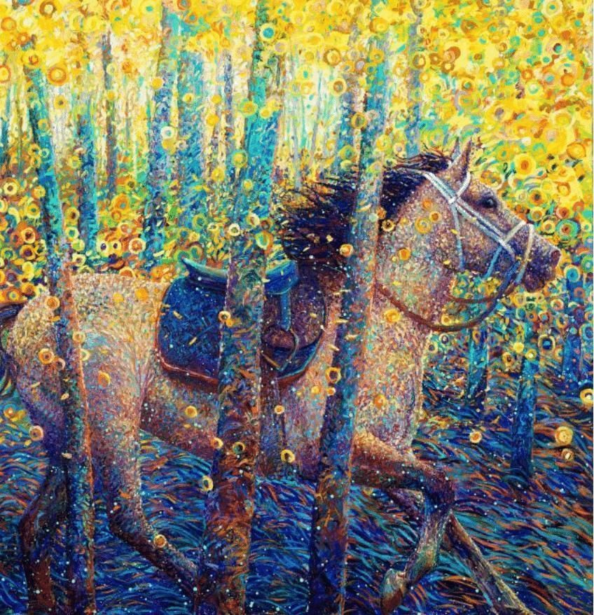 画画|她画画不用笔,反而用手“乱抹”,卖画一年狂赚100万