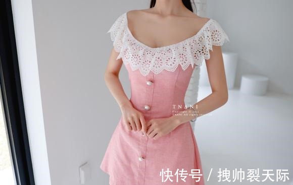 孙允珠|女神高清时尚搭配彩虹花裳刺绣漫叶小精灵衣裙!