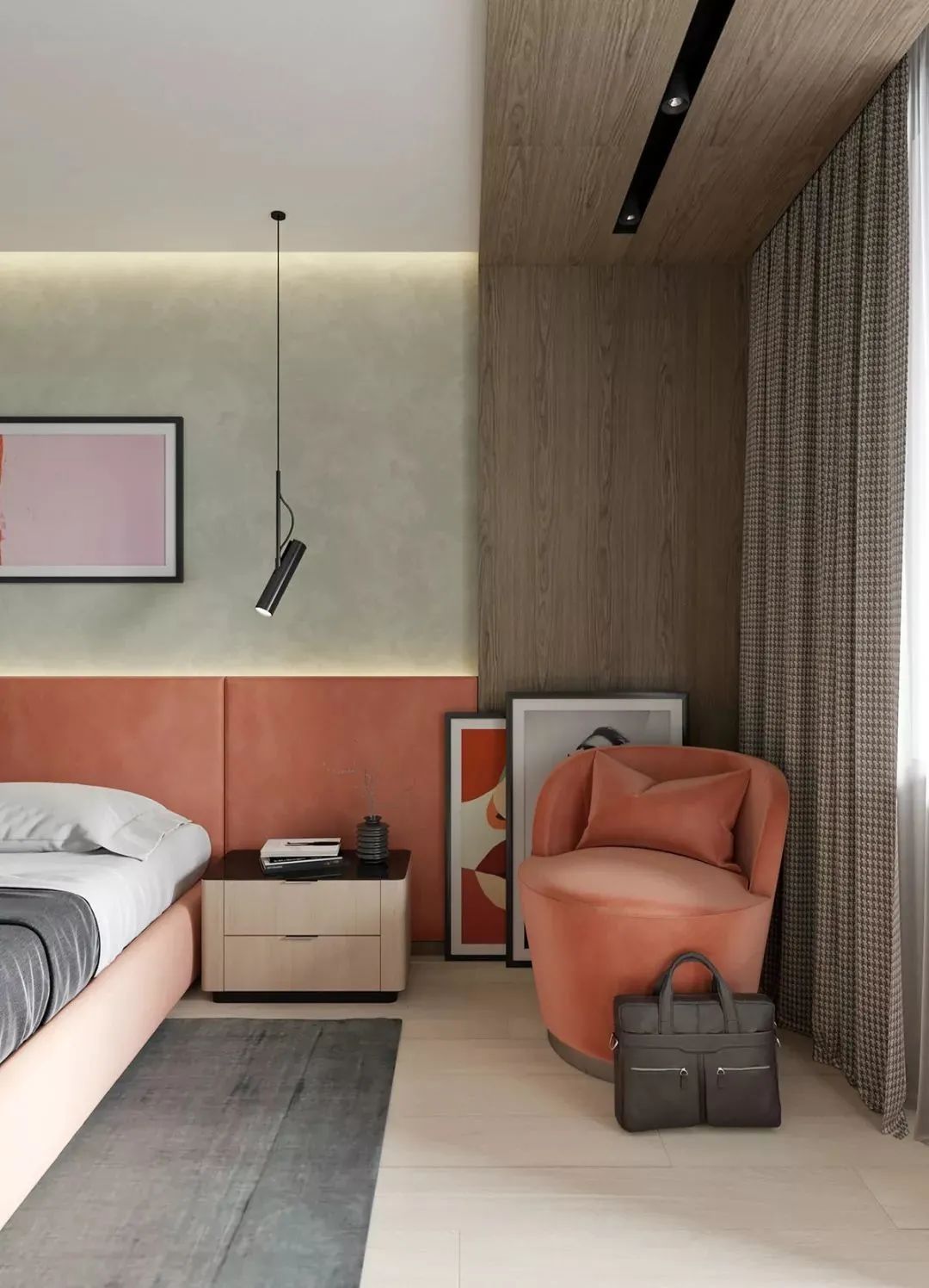 色彩斑斓|120㎡现代，色彩斑斓而时尚，空间高级有活力