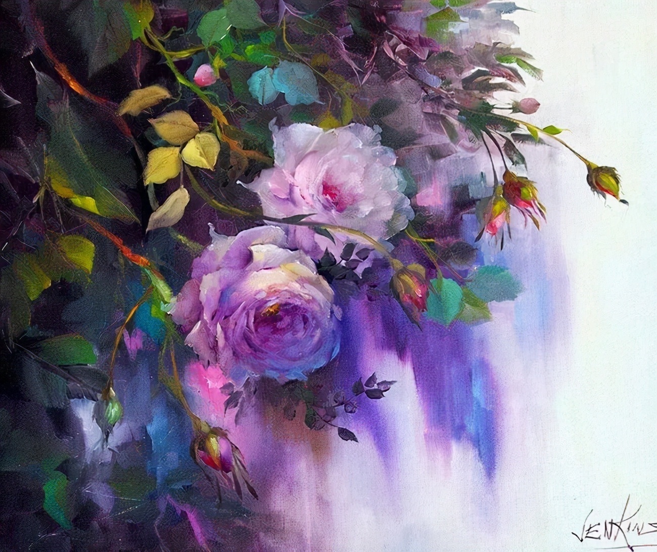 加里$这对老夫妇教授绘画40多年,画的花也太漂亮了!