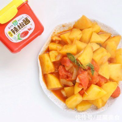 韩式|超简单10分钟下饭菜！韩式土豆烧番茄便当