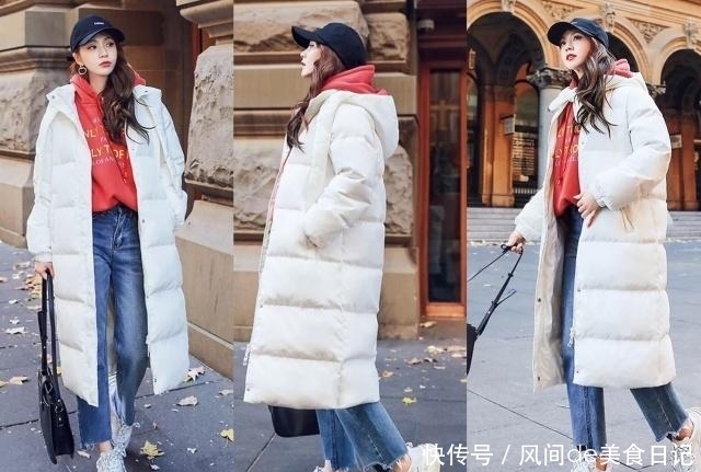 大衣|今年流行的长款羽绒服,再搭配一件卫衣,比大衣好看一百倍!
