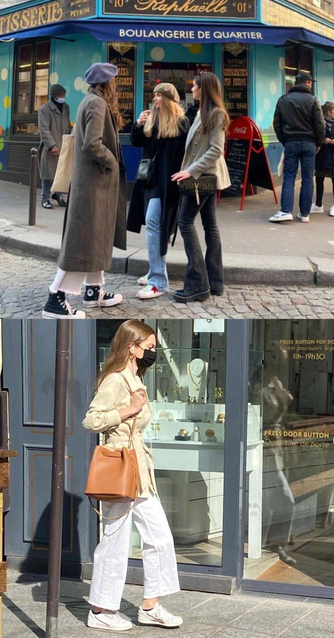 阔腿裤|法国街头穿搭分享,每套服装都有复古范,优雅女人味藏不住