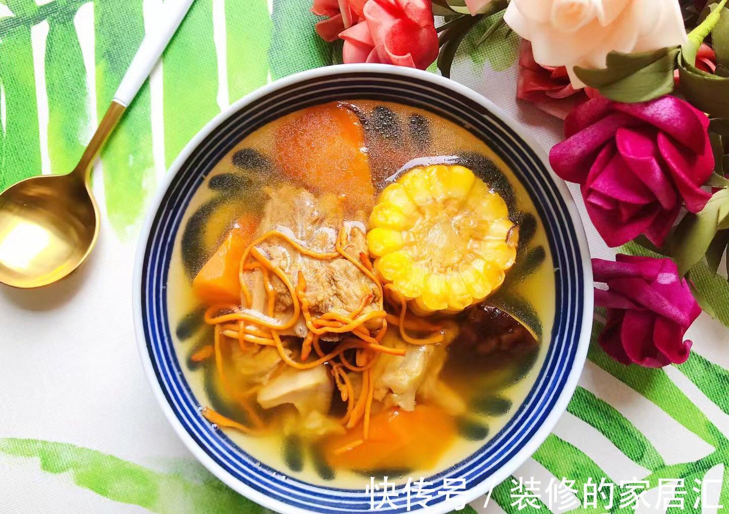 秋季养生多喝虫草花排骨汤，滋补身体，清淡滋润味道很不错