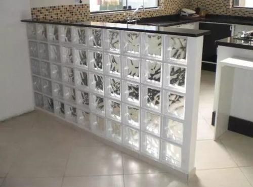 小户型|头一次见用玻璃砖砌隔断，没想到这么好看，师傅说小户型用这最好