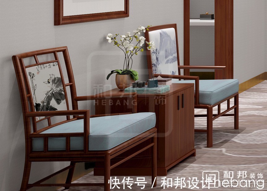 家具|农村自建房的新中式风格,颜色搭配与空间线条是重点!