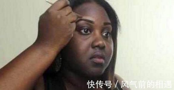 粉底|非洲胖女孩化妆,每次用掉半瓶粉底,化妆后的样子,美的让你叫哇