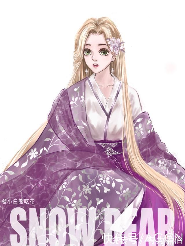 人鱼公主#迪士尼公主也爱古风,艾莎女王身披白纱,白雪公主穿的叫啥呢?