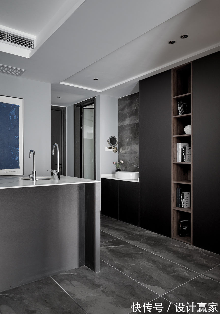 黑白灰|120㎡现代三居,经典时尚黑白灰,优雅中透出质感