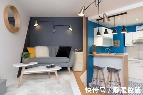 公寓|单身小姐姐买20平公寓，打个地台上面是客厅，下面抽张床出来睡觉！