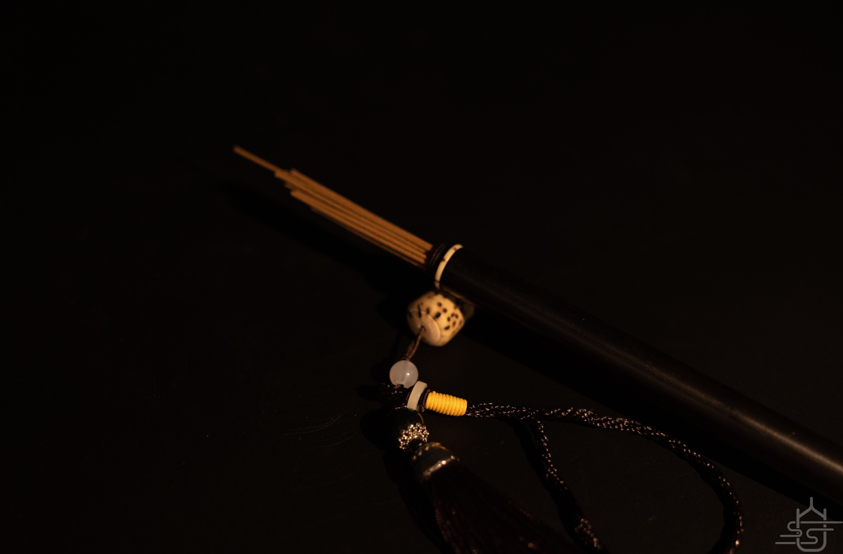 自适居手工越南红土沉香 搭配 黑檀木菩提根香桶