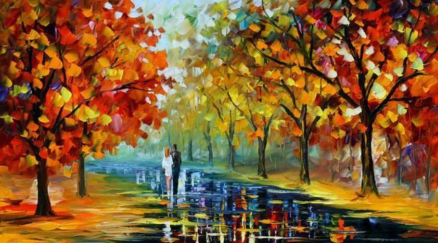 leonidafremov&现代印象以色列画家leonid afremov调色刀创作的缤纷炫丽油画