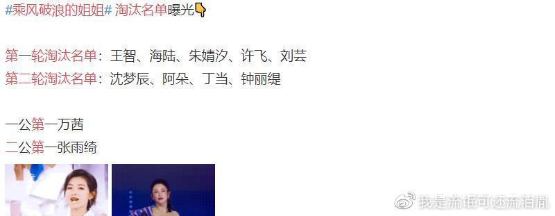 阿朵|《乘风破浪的姐姐》淘汰名单引愤怒,该走的不走,不该走的全走了