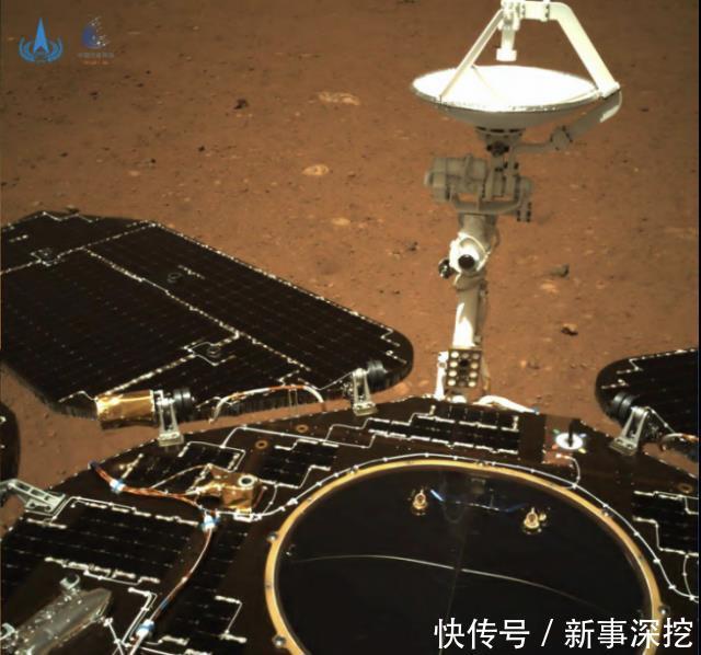 太阳翼 3亿公里外,祝融号传回火星照片,火星车太阳翼、天线清晰可见!