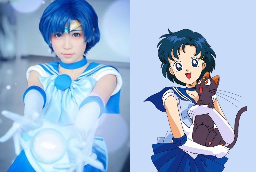水野亚美|美少女战士:超还原的真人cos,亚美不要太美,西蕾妮蒂御姐范十足