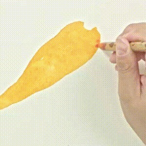 示范&用没骨技法画胡萝卜和鸢尾花,这样的示范案例领你入门