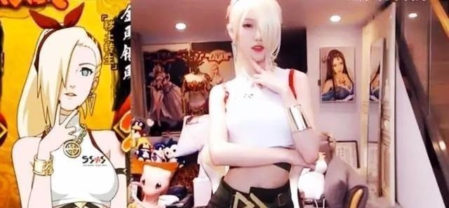 小樱|火影腐团儿完美cos井野,身材完美,动作妩媚,美颜却有十级