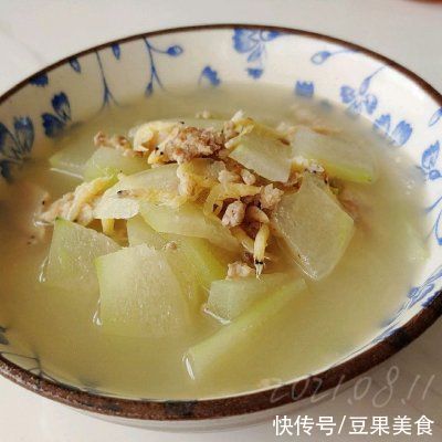 姜粉|吃了这碗虾油肉碎冬瓜汤，一口下肚感觉超暖